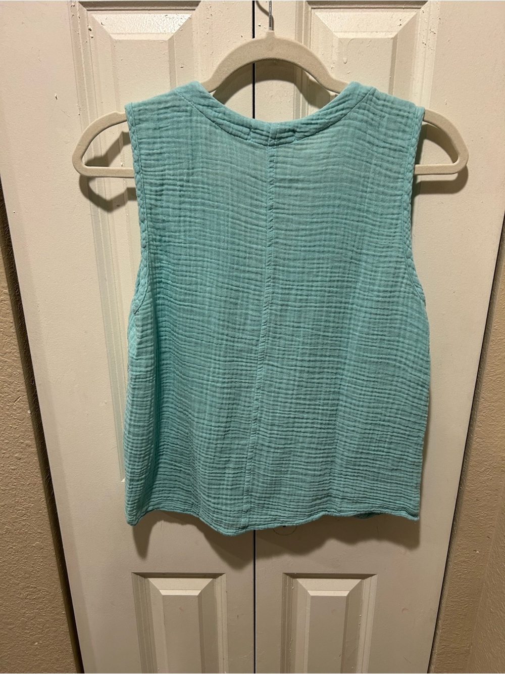 Michael Stars Kate Surplice Tank Light Blue Breezi Resort Beachy , XS - Picture 7 of 9
